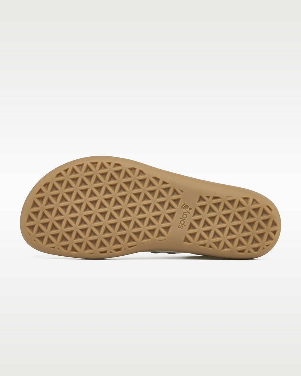 Splay Freestyle Almond barefoot shoes — minimal low-top lace-up sneaker, outsole tread of a single shoe