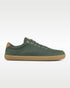 Splay Freestyle Spruce barefoot shoes — minimal low-top lace-up sneaker, single shoe in left-side profile