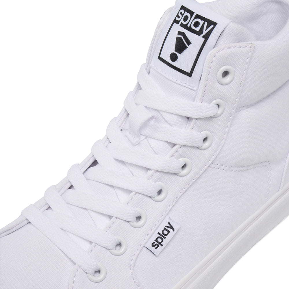 REV HT Canvas Salt Lake – Clean White High-Top Skate Shoes