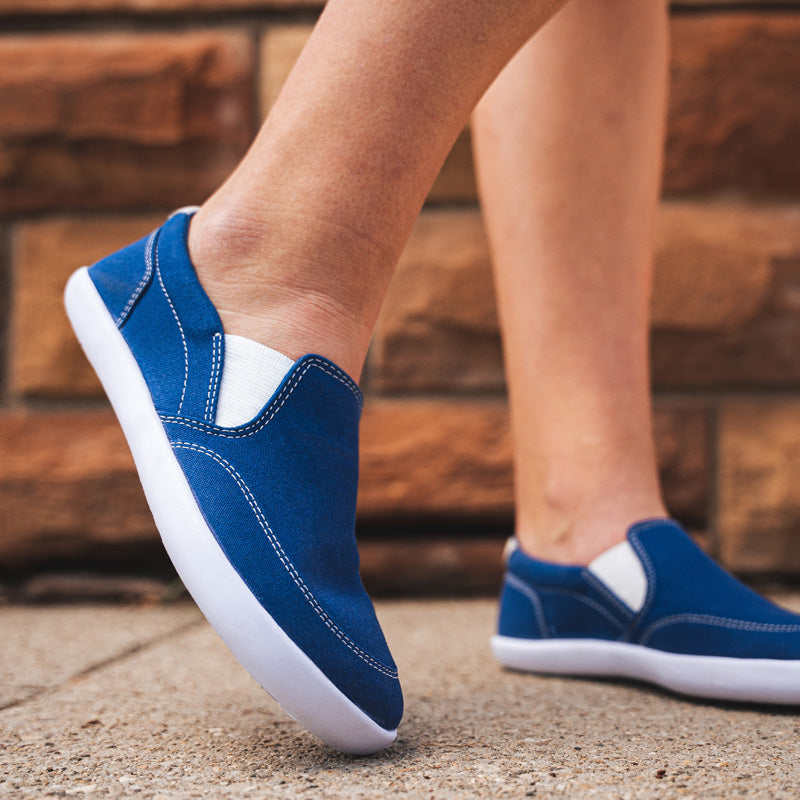 Royal blue slip on shoes Clearance