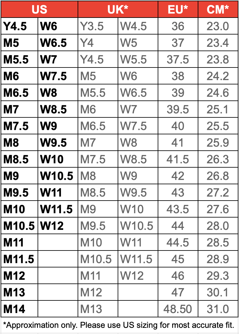 Splay Shoes Sizing Guide Find Your Fit & Measure Properly