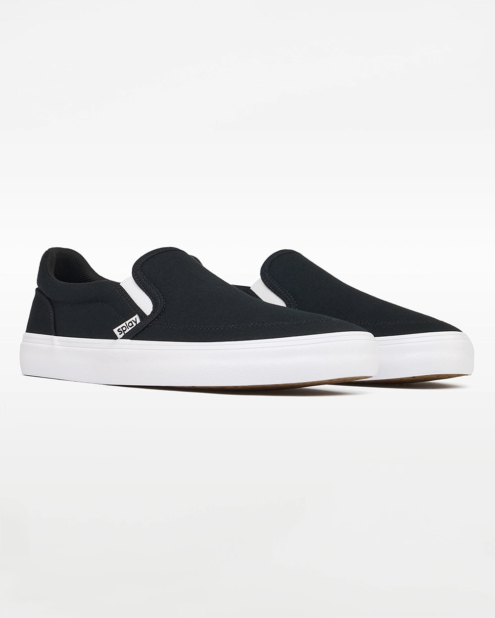 Splay REV SO Berlin black slip-on barefoot shoes, three-quarter view
