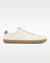 Side profile of the Splay FREESTYLE Almond '26 cream canvas barefoot sneaker with a gum outsole.