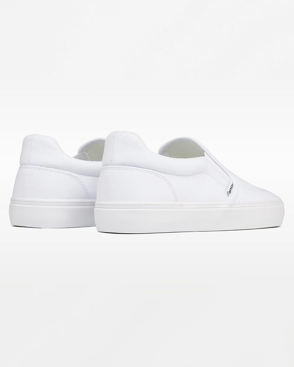 Splay REV SO Malibu white barefoot shoes, rear and side view