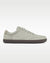 Side profile of the Splay FREESTYLE Ash '26 light gray canvas barefoot sneaker with a dark gray outsole.