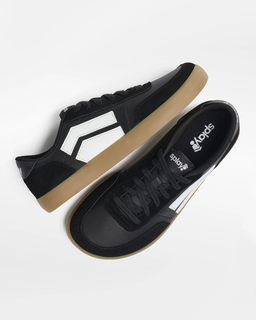 Pair of Splay 101 Blackboard ’26 barefoot shoes, angled top view