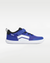 Splay Dash Kids True Blue barefoot shoes — kids' low-top sneaker with a strap and laces, single shoe in left-side profile