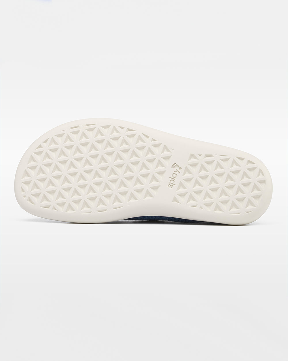 Splay Weekender Blue Lagoon hemp barefoot shoes — hemp moc-toe shoe with laces, outsole tread of a single shoe