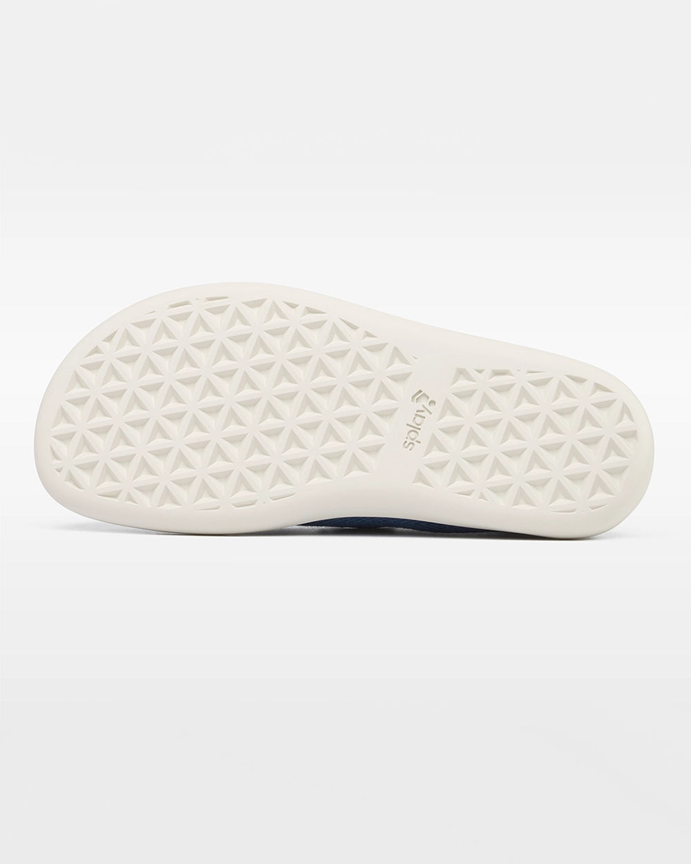 White outsole of Splay WEEKENDER Blue Lagoon hemp barefoot shoes