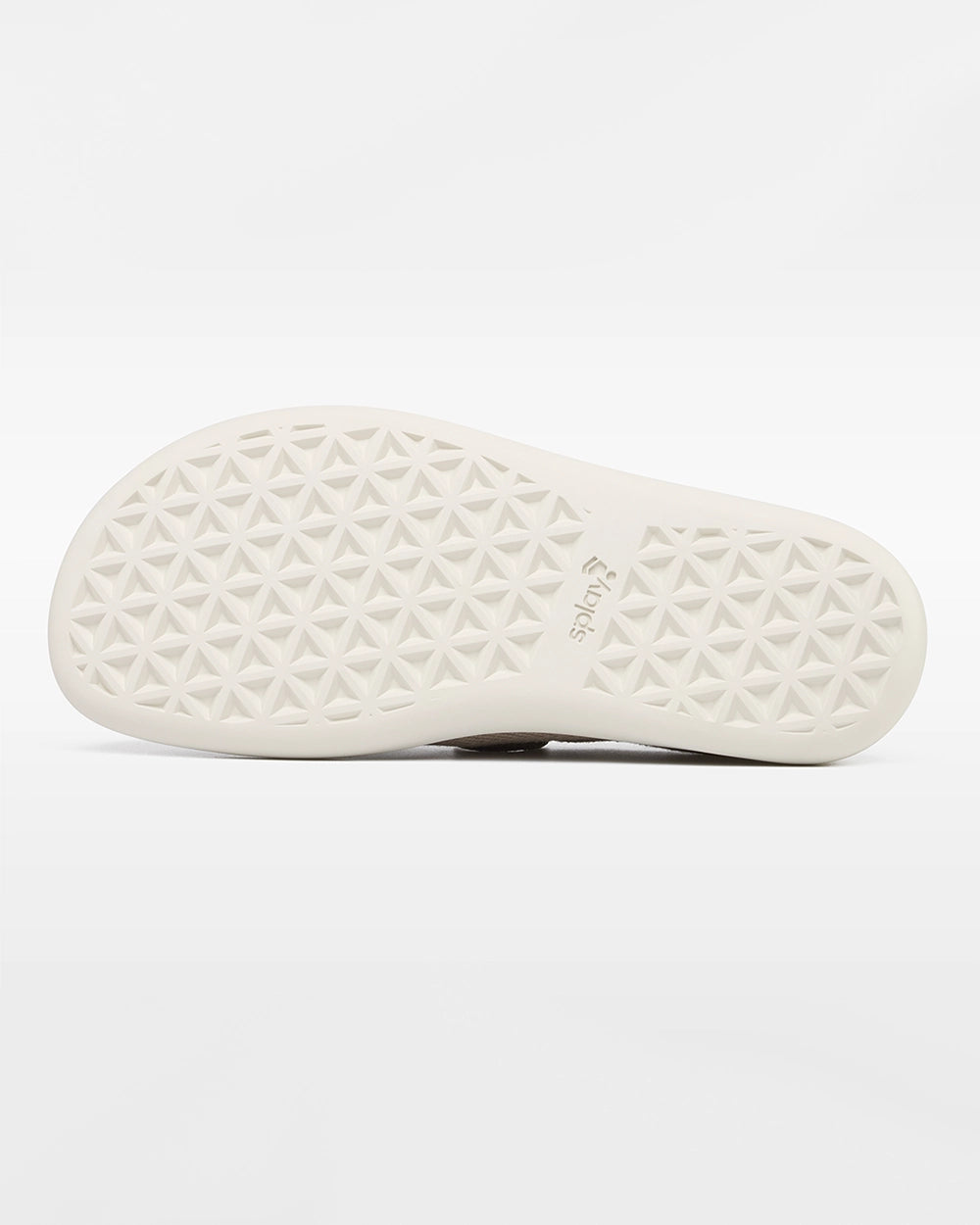 White outsole of Splay WEEKENDER Driftwood hemp barefoot shoes
