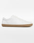 Splay Freestyle Leather Ivory barefoot shoes — leather low-top lace-up sneaker, single shoe in left-side profile