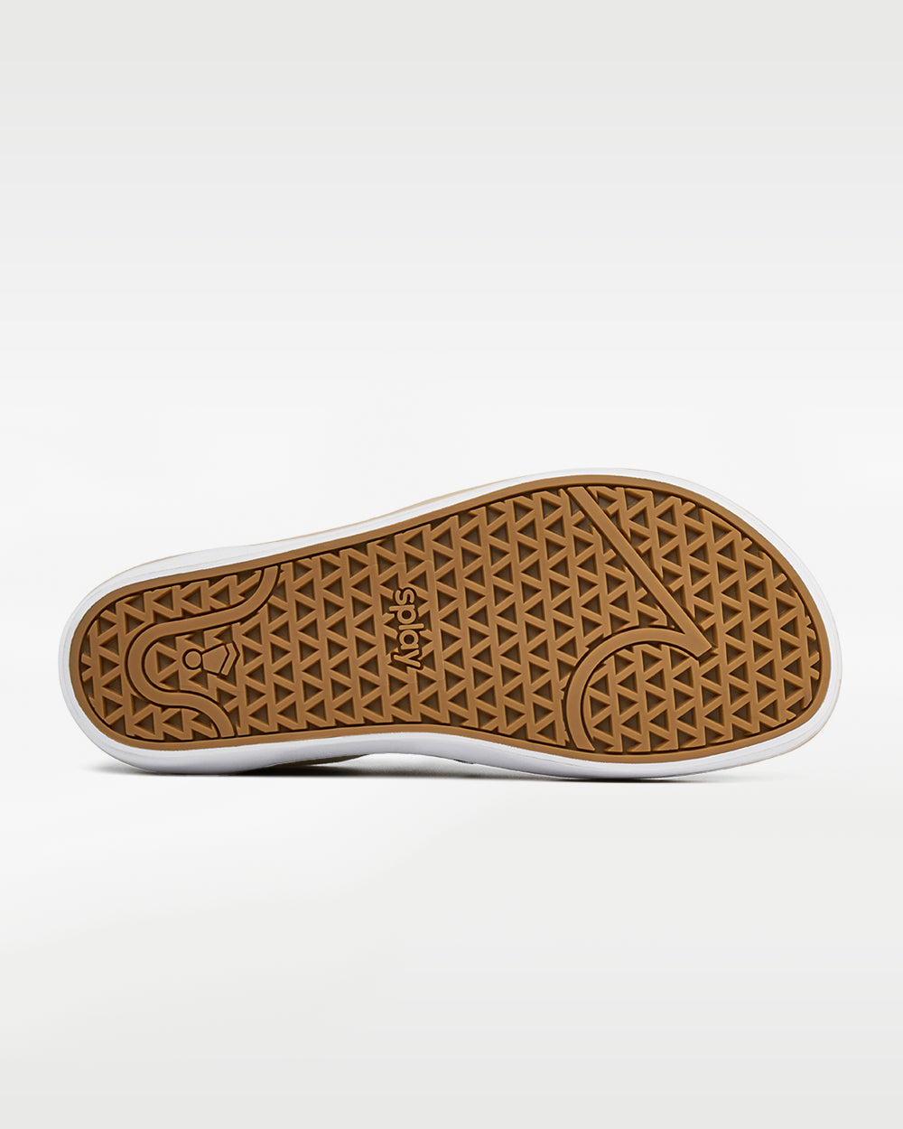 Splay REV SOS Los Angeles barefoot shoes — suede slip-on, outsole tread of a single shoe