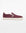 Side view of a burgundy Splay Kids REV SO Madrid canvas barefoot slip-on shoe with a white sole.