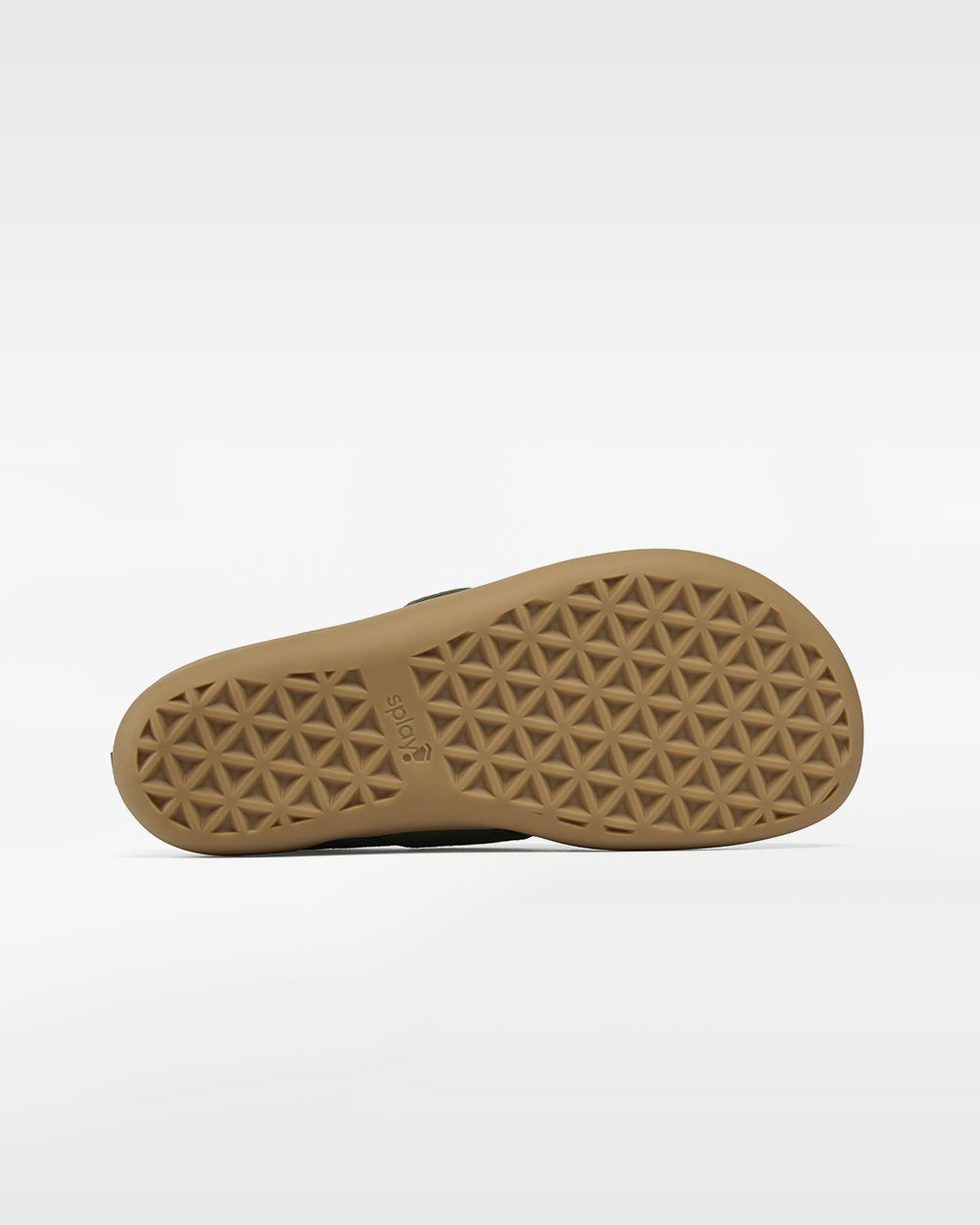 Splay Explore Kids Pine barefoot shoes — kids' low-top shoe with a hook-and-loop strap, outsole tread of a single shoe