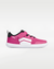 Splay Dash Kids Shock Pink barefoot shoes — kids' low-top sneaker with a strap and laces, single shoe in left-side profile