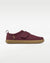 Splay Explore Kids Plum barefoot shoes — kids' low-top shoe with a hook-and-loop strap, single shoe in left-side profile