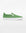 Side view of a green Splay Kids REV SO Rio canvas barefoot slip-on shoe with a white sole.