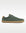 Side profile of the Splay FREESTYLE Spruce '26 green canvas barefoot sneaker with a gum outsole and tan heel accent.