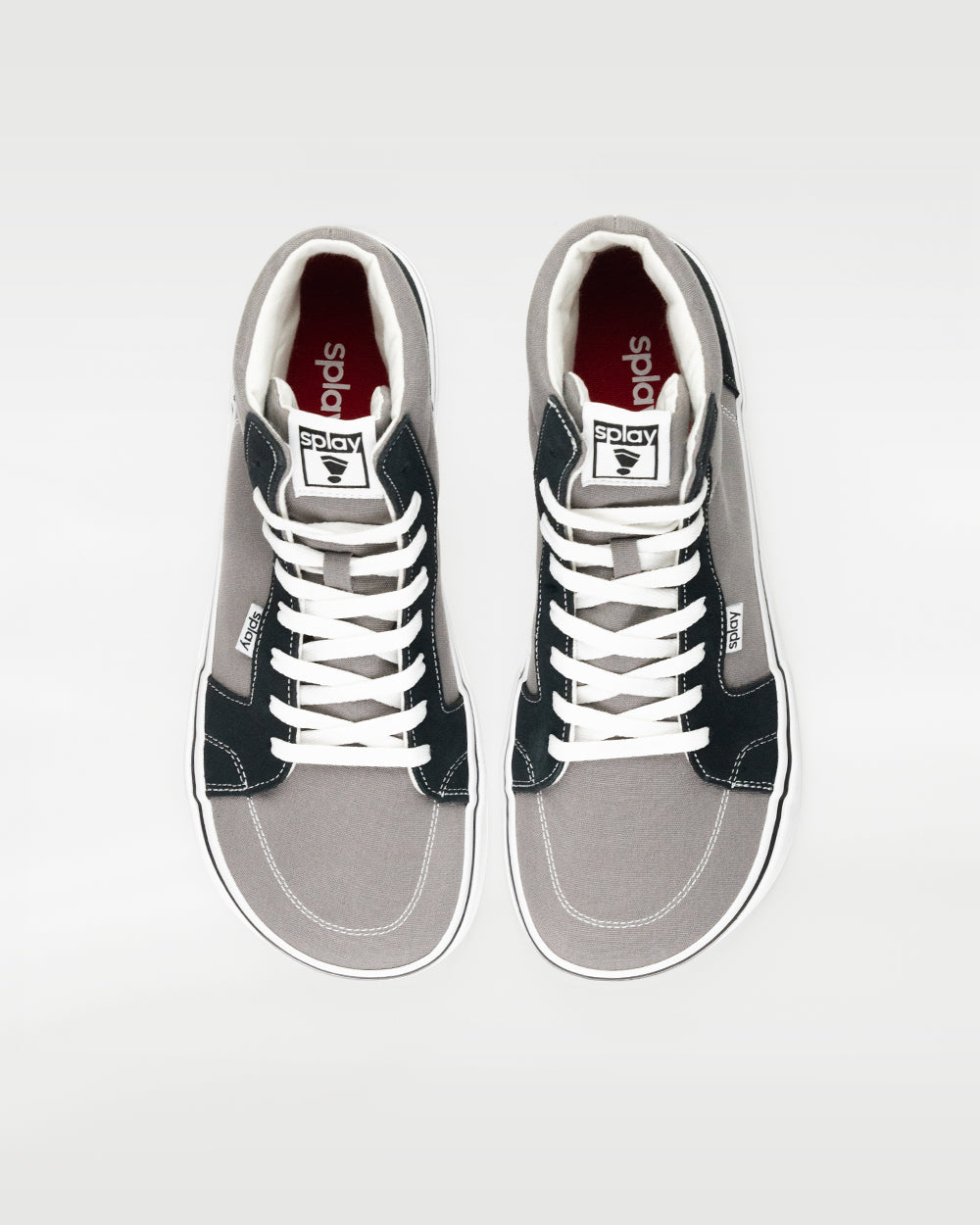 Splay REV HT Original Tokyo barefoot shoes — high-top skate shoe, pair photographed from directly overhead