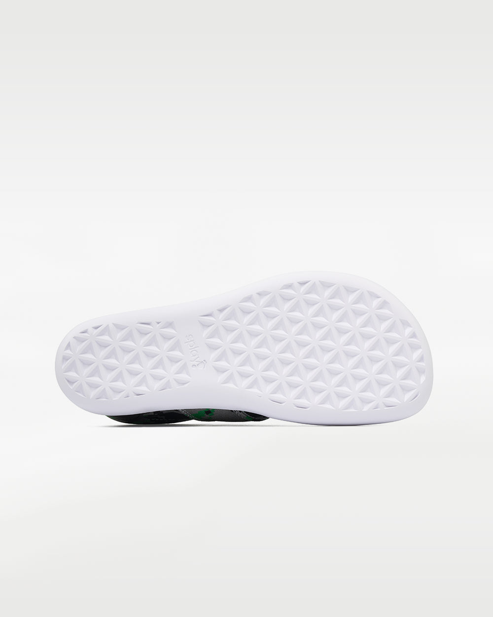 Splay Explore Wild Kids Digicam Green barefoot shoes — kids' low-top shoe with a hook-and-loop strap, outsole tread of a single shoe